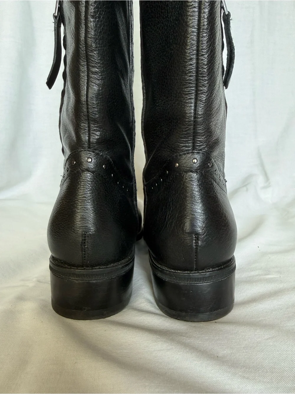 Sam Edelman Prina Studded Leather Riding Boots Size 7.5